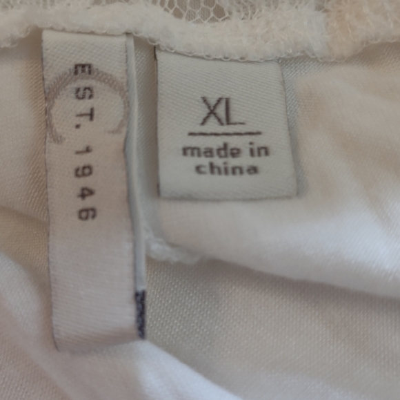 Cato est 1946 white woman's size xl knot front lace back blouse shirt top - Picture 3 of 4